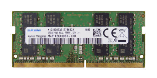 Memory RAM 1x 16GB Samsung SO-DIMM DDR4 2666MHZ PC4-21300 | M471A2K43DB1-CTD