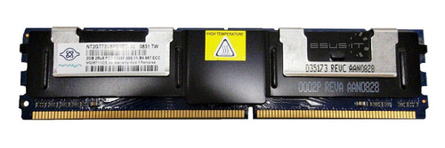 Memory RAM 1x 2GB Nanya ECC FULLY BUFFERED DDR2 667MHz PC2-5300 FBDIMM | NT2GT72U4NB1BN-3C