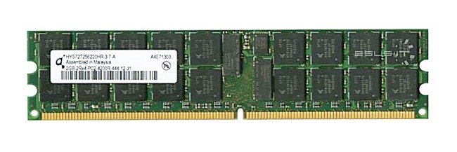 Memory RAM 1x 2GB QIMONDA ECC REGISTERED DDR2  533MHz PC2-4200 RDIMM | HYS72T256220HR-3.7-A