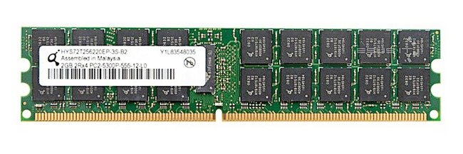 Memory RAM 1x 2GB QIMONDA ECC REGISTERED DDR2  667MHz PC2-5300 RDIMM | HYS72T256220HP-3S-A