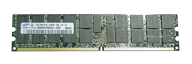 Memory RAM 1x 2GB Samsung ECC REGISTERED DDR2  533MHz PC2-4200 RDIMM | M393T5750CZ3-CD5