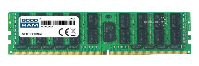 Memory RAM 1x 32GB GoodRAM ECC LOAD REDUCED DDR4 2Rx4 2400MHz PC4-19200 LRDIMM | W-MEM2400LR4D432G