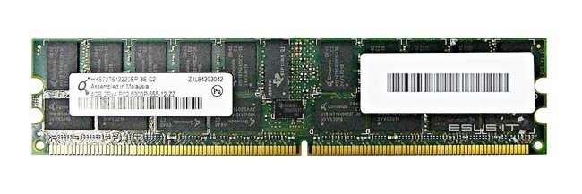 Memory RAM 1x 4GB QIMONDA ECC REGISTERED DDR2  667MHz PC2-5300 RDIMM | HYS72T512220EP-3S