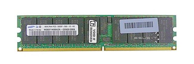 Memory RAM 1x 8GB Samsung ECC REGISTERED DDR2  667MHz PC2-5300 RDIMM | M393T1K66AZA-CE6Q0