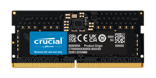 Memory RAM 8GB Crucial SO-DIMM DDR5 4800MHz PC5-38400 | CT8G48C40S5